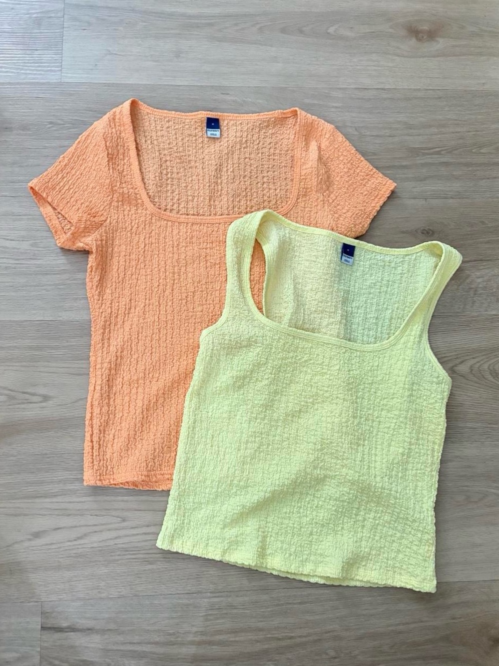 2 Old Navy Crinkle Textured Tops